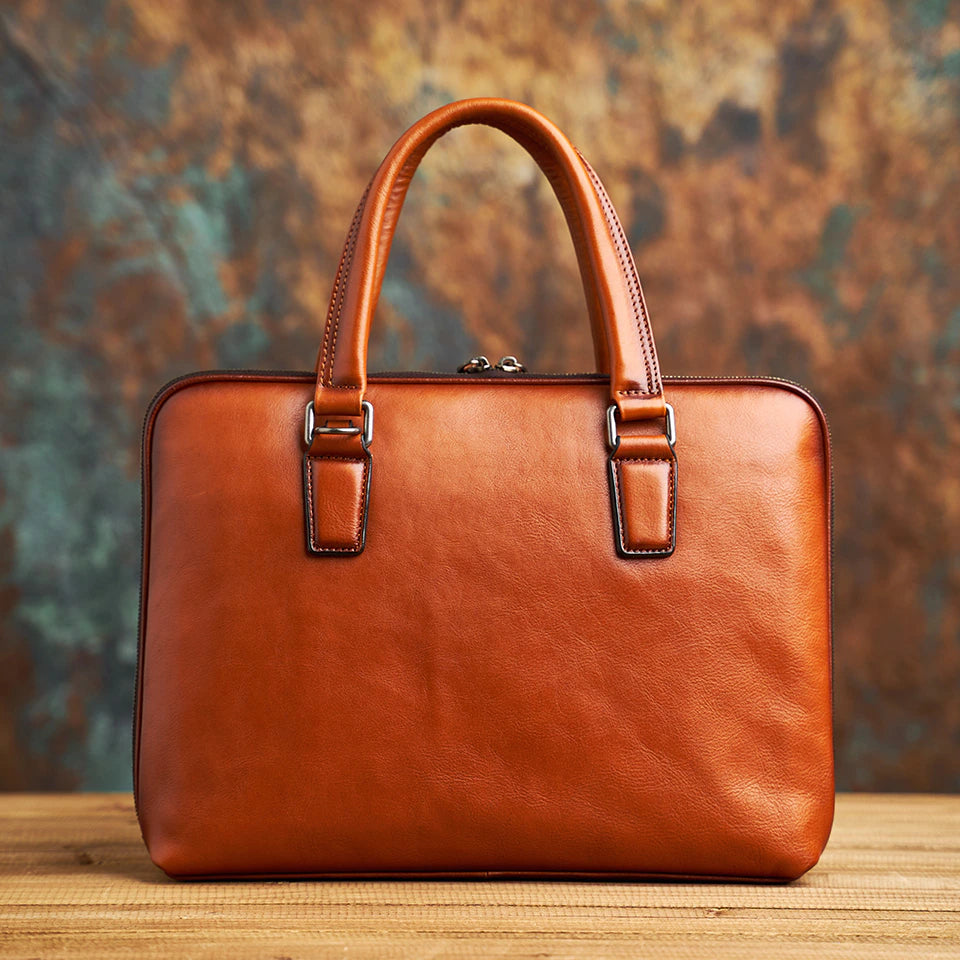 CASTO Daily Genuine Leather Briefcase