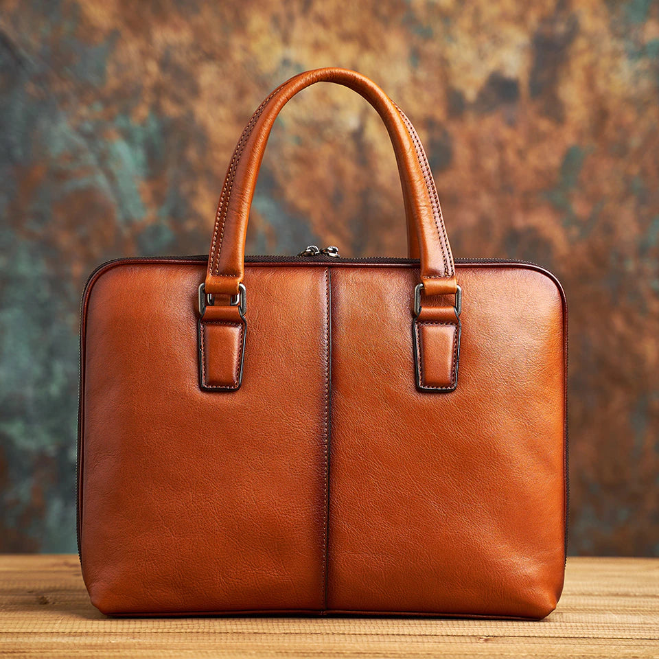 CASTO Daily Genuine Leather Briefcase