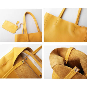 ABITI Soft Casual Leather Tote - Moxtile