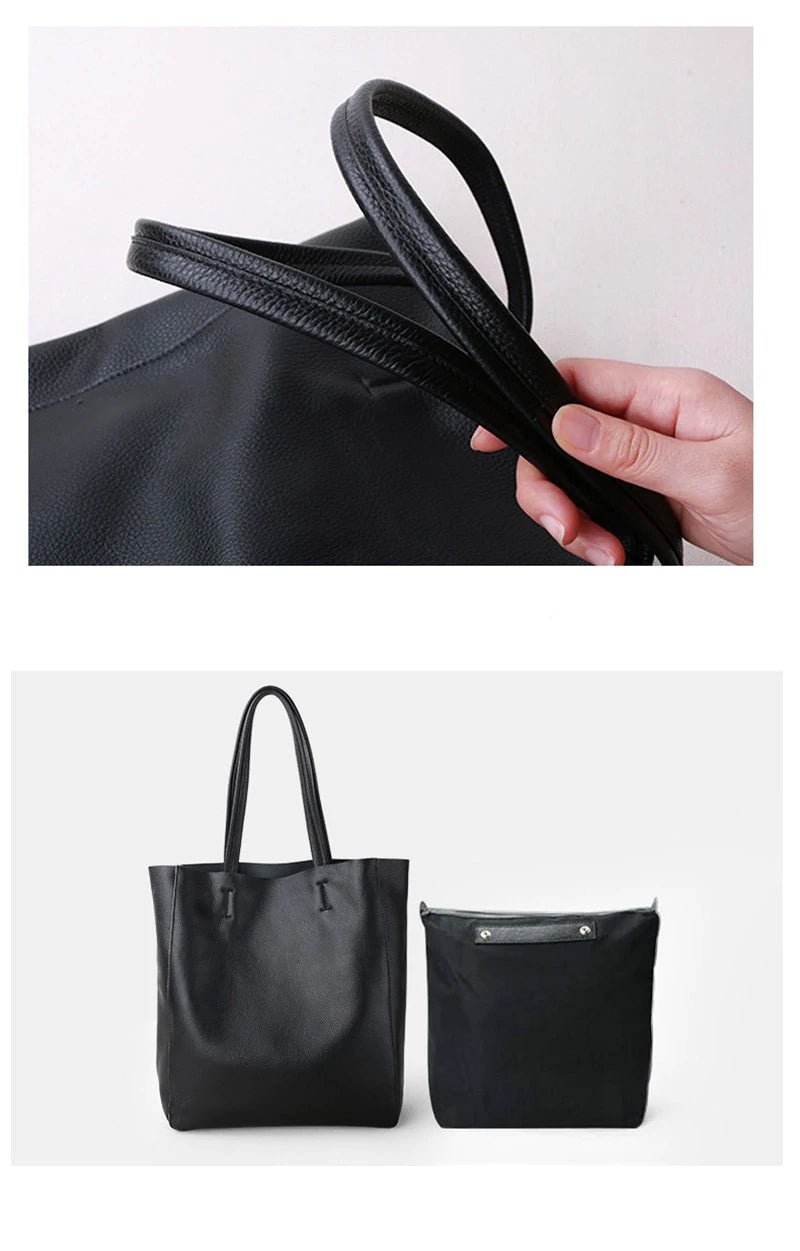 ABITI Soft Casual Leather Tote - Moxtile