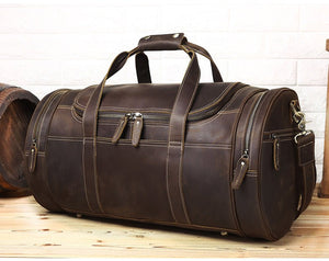 ADRI Casual Leather Duffle - Moxtile