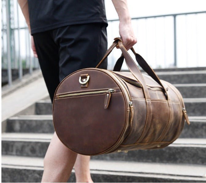 ADRI Casual Leather Duffle - Moxtile