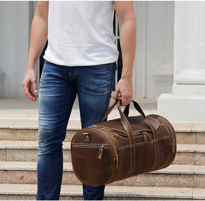 ADRI Casual Leather Duffle - Moxtile