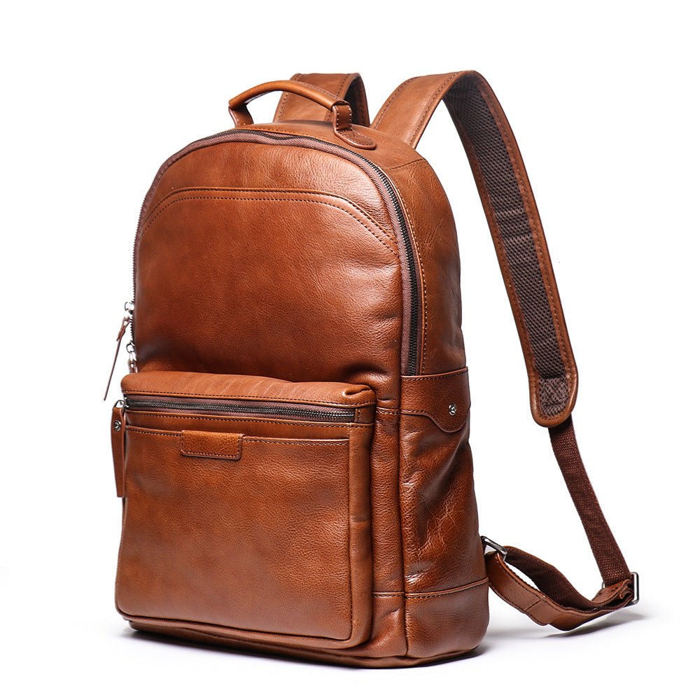 ASARO Casual Leather Backpack - Moxtile