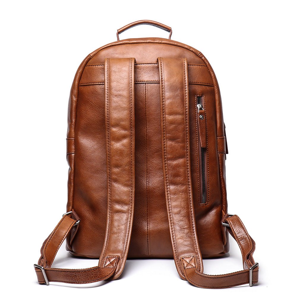 ASARO Casual Leather Backpack - Moxtile