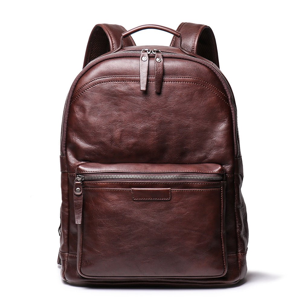 ASARO Casual Leather Backpack - Moxtile