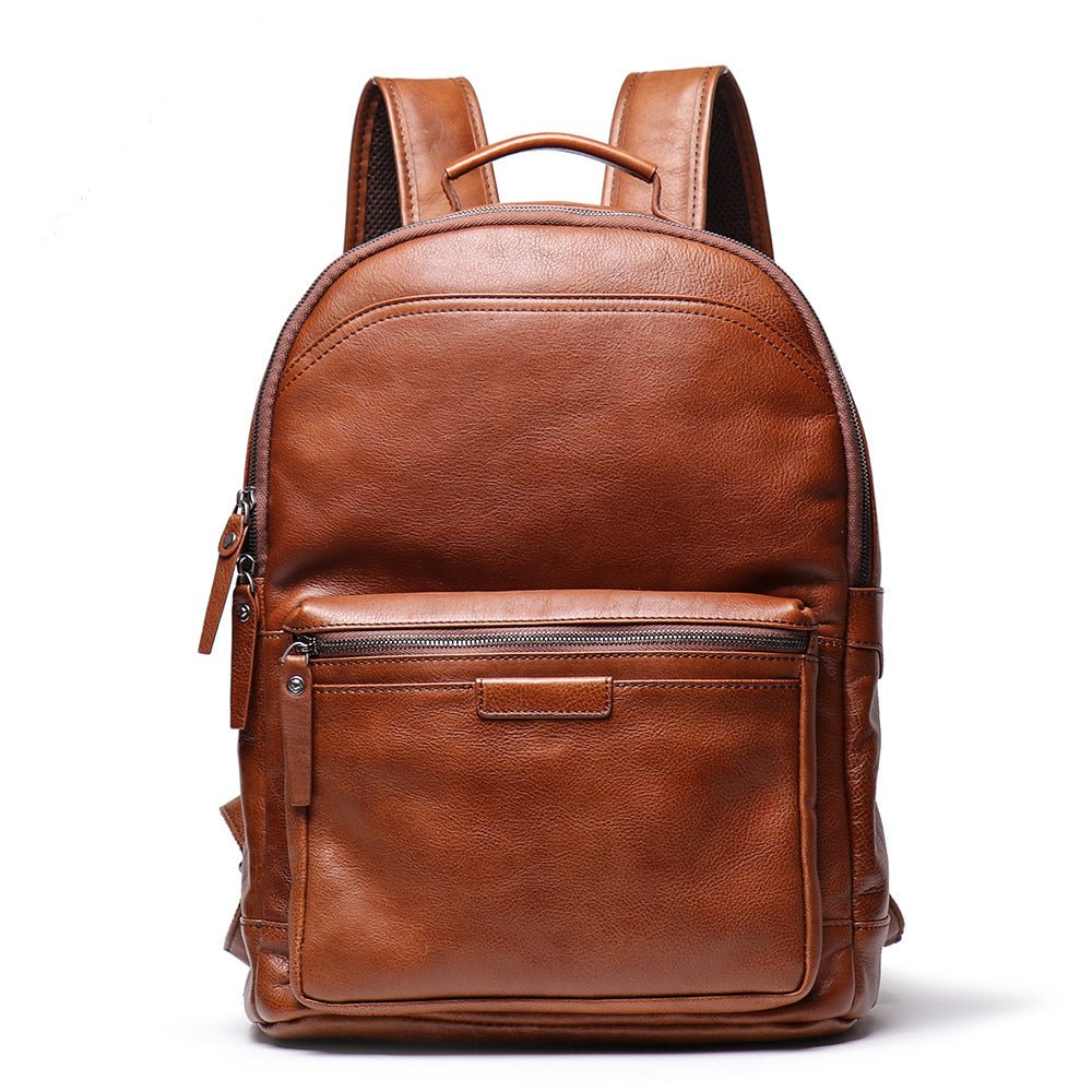 ASARO Casual Leather Backpack - Moxtile