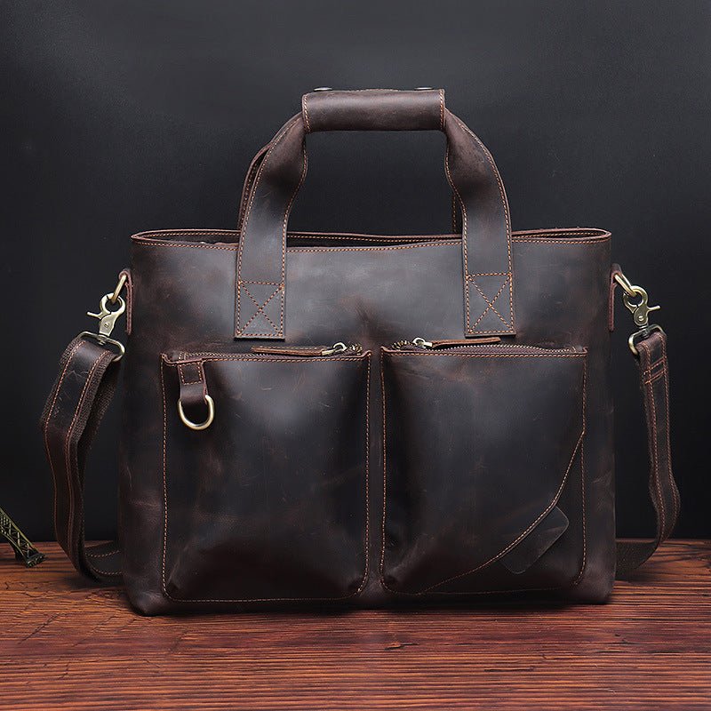 ATERI Daily Genuine Leather Briefcase - Moxtile