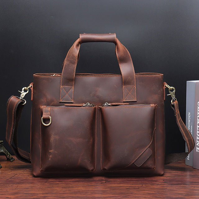 ATERI Daily Genuine Leather Briefcase - Moxtile