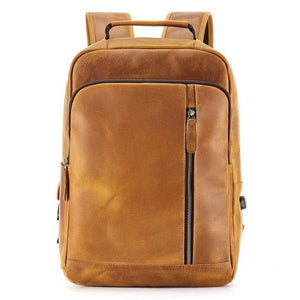 ATTILIO Casual Genuine Leather Backpack - Moxtile