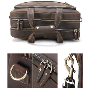 CALISE Genuine Leather Briefcase - Moxtile