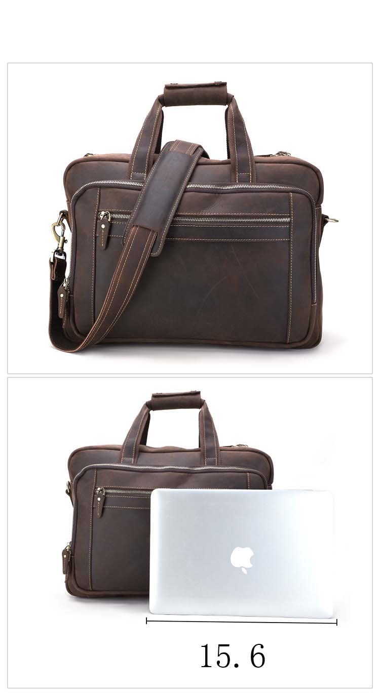 CALISE Genuine Leather Briefcase - Moxtile