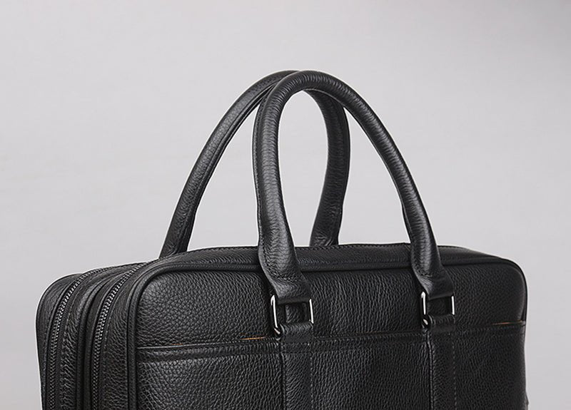 CALVI Genuine Leather Briefcase - Moxtile