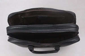 CALVI Genuine Leather Briefcase - Moxtile