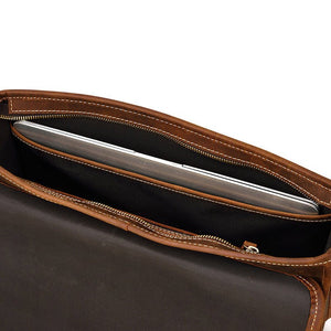 CARUSO British Classic Genuine Leather Briefcase - Moxtile