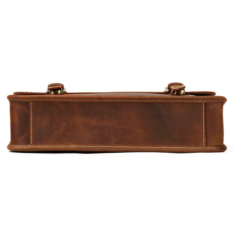 CARUSO British Classic Genuine Leather Briefcase - Moxtile