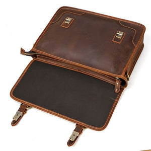 CARUSO British Classic Genuine Leather Briefcase - Moxtile