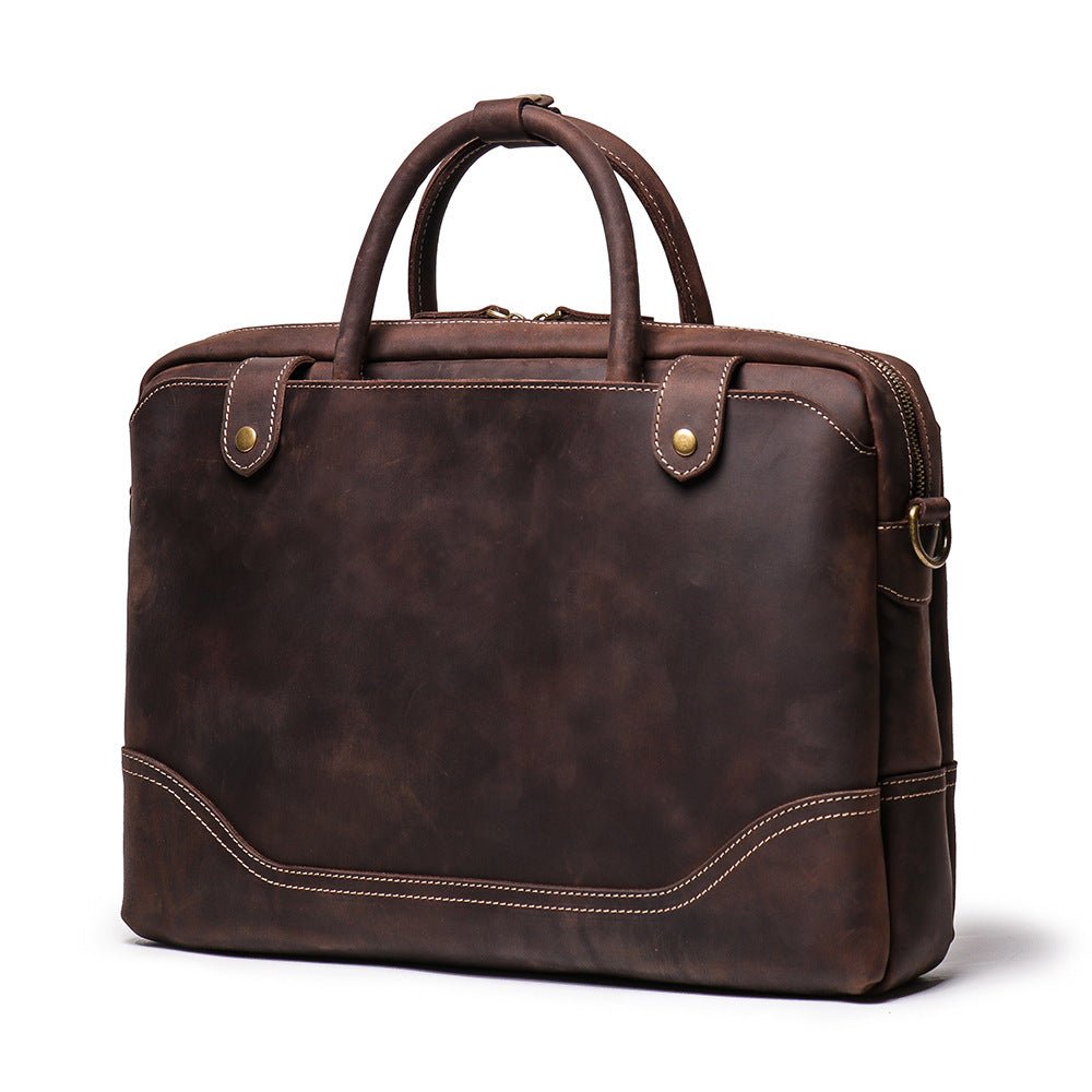 CIOLI Casual Daily Genuine Leather Briefcase - Moxtile