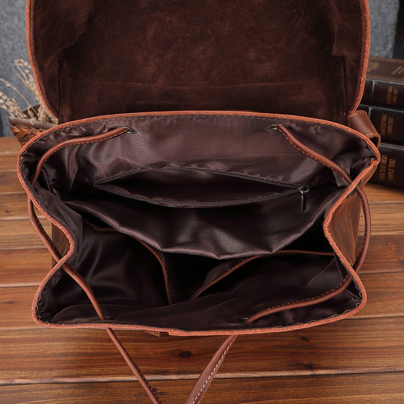 COLUMBO Large Genuine Leather Backpack - Moxtile