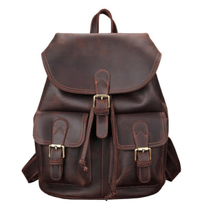 COLUMBO Large Genuine Leather Backpack - Moxtile