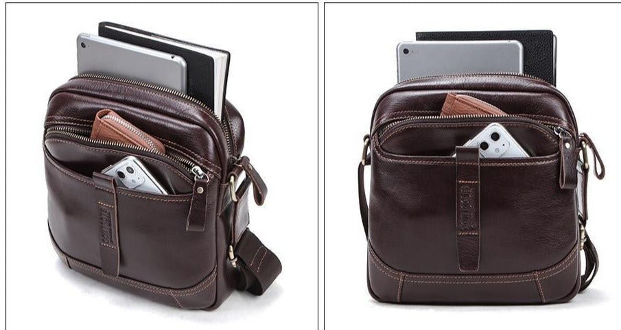 CONTACTS Daily Genuine Leather Messenger Bag - Moxtile