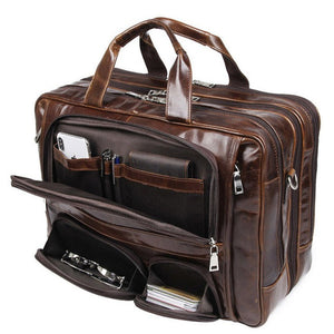 FIORE Casual Genuine Leather Briefcase - Moxtile