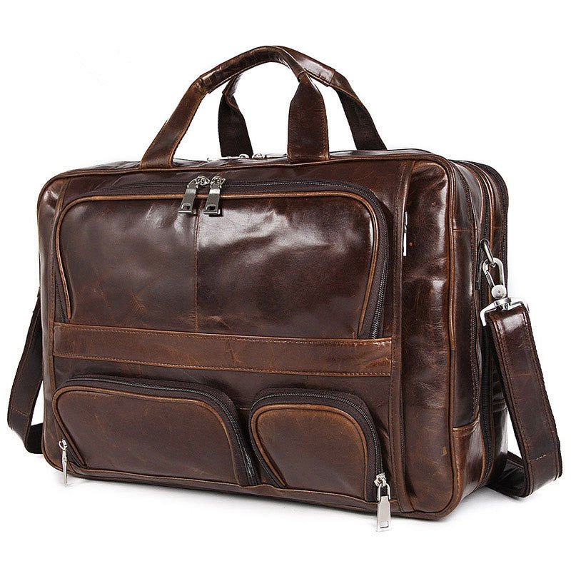 FIORE Casual Genuine Leather Briefcase - Moxtile