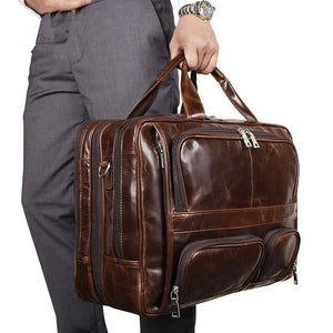 FIORE Casual Genuine Leather Briefcase - Moxtile