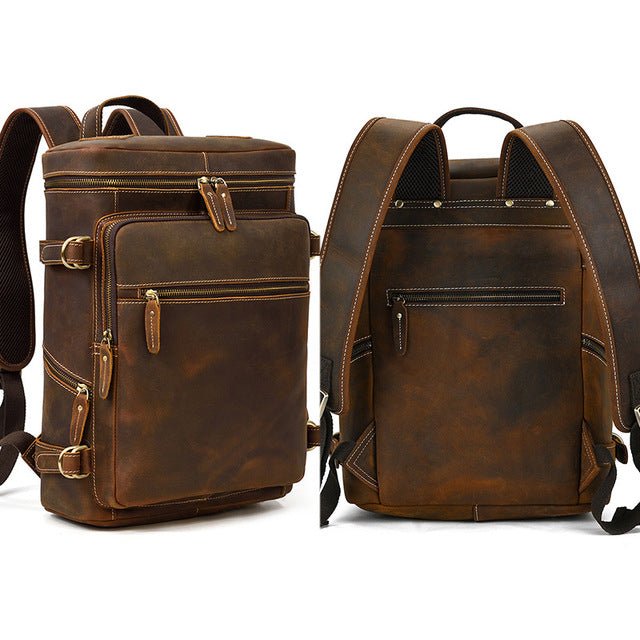 GELAR Minimal Casual Genuine Leather Backpack - Moxtile