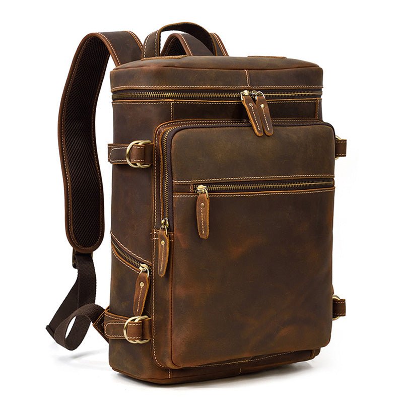 GELAR Minimal Casual Genuine Leather Backpack - Moxtile