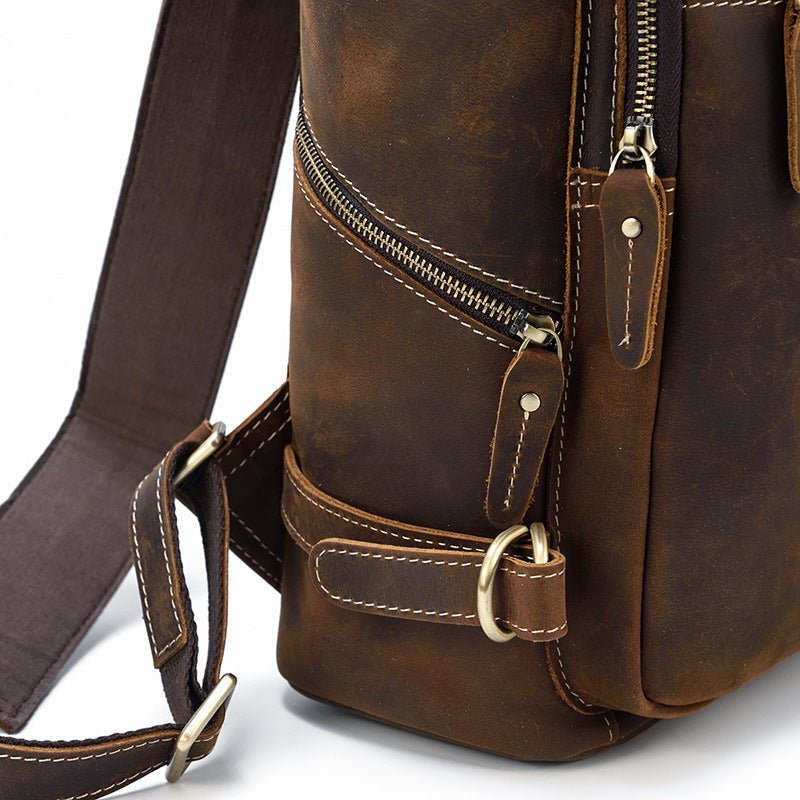 GELAR Minimal Casual Genuine Leather Backpack - Moxtile