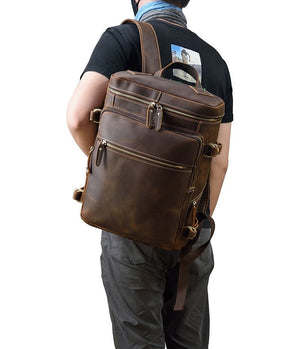 GELAR Minimal Casual Genuine Leather Backpack - Moxtile