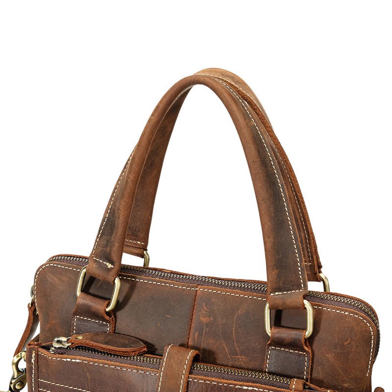 GERACI Cavalier Genuine Leather Messenger Bag - Moxtile