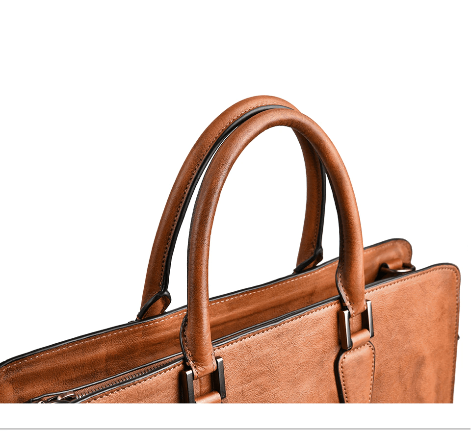 GIAMP Classy Soft Genuine Leather Briefcase - Moxtile