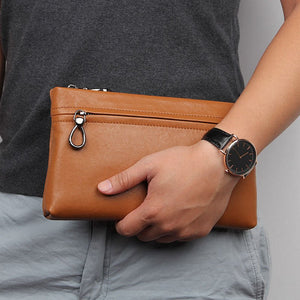 GILIO Leather Leather Men Clutch - Moxtile