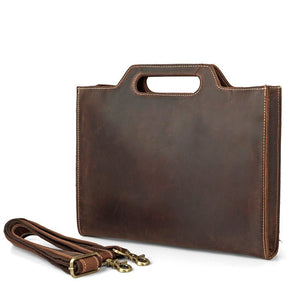 IRACE Minimal Modern Genuine Leather Briefcase - Moxtile