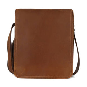 MALLO Minimal Casual Genuine Leather Messenger Bag - Moxtile