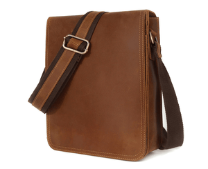 MALLO Minimal Casual Genuine Leather Messenger Bag - Moxtile