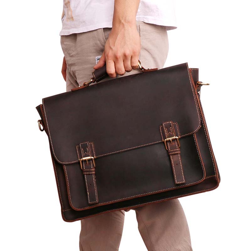 MANDIL Classic Genuine Leather Briefcase - Moxtile