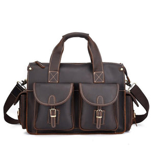 MITARA Large Genuine Leather Briefcase - Moxtile