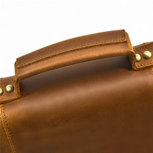 ODORI Large Genuine Leather Briefcase - Moxtile