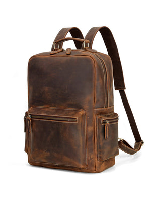 TORTI Minimal Casual Genuine Leather Backpack