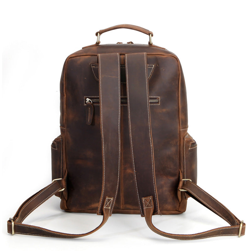 TORTI Minimal Casual Genuine Leather Backpack