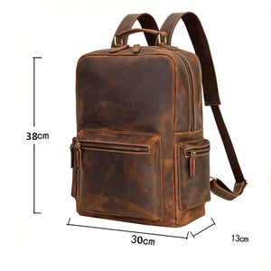 TORTI Minimal Casual Genuine Leather Backpack