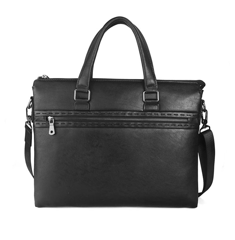 ROCCO Minimal Genuine Leather Briefcase - Moxtile