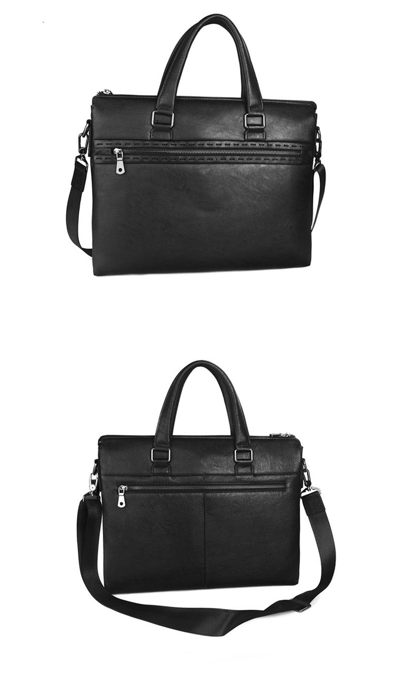 ROCCO Minimal Genuine Leather Briefcase - Moxtile