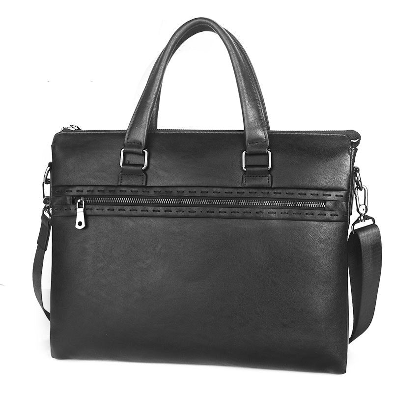 ROCCO Minimal Genuine Leather Briefcase - Moxtile