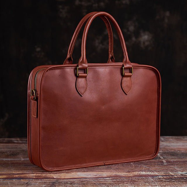 RODIO Soft minimal Genuine Leather Briefcase - Moxtile