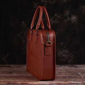 RODIO Soft minimal Genuine Leather Briefcase - Moxtile