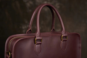 RODIO Soft minimal Genuine Leather Briefcase - Moxtile